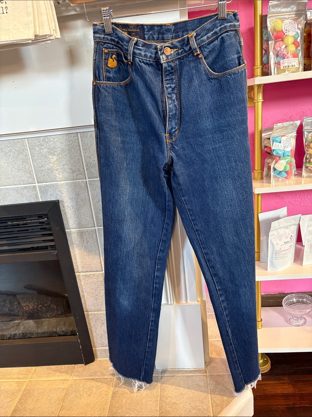 Gloria Vanderbilt Women's High-Rise Dark Blue Denim Jeans size 8